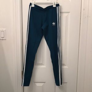 Adidas Teal cotton/spandex leggings